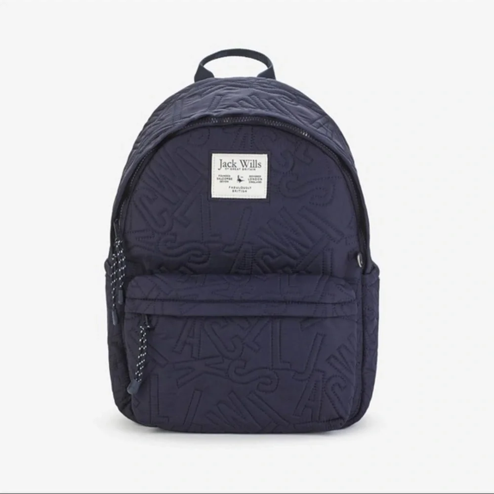 Quilted Navy Backpack - Picture 5 of 10